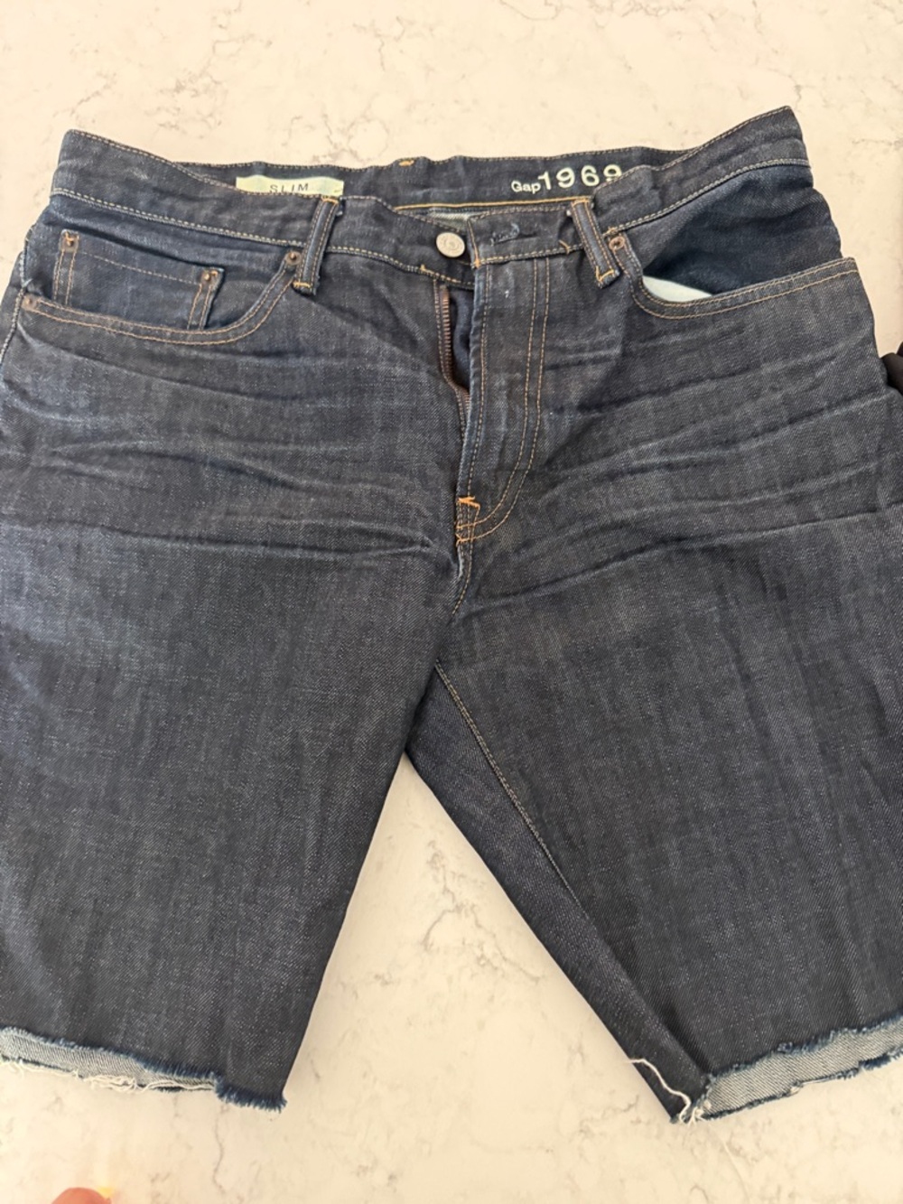 Gap 1969 Dark Wash Denim Cutoff Shorts - Blue